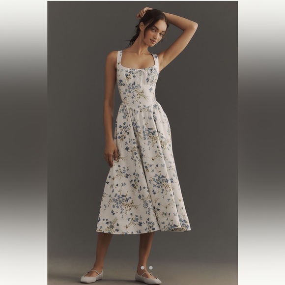 Reformation Balia Linen Midi Dress - Picture 2 of 3